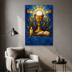 Meek and Humble of Heart – Modern Canvas Wall Art - Catholic Wall Art, styled in the home