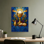Meek and Humble of Heart – Modern Canvas Wall Art - Catholic Wall Art, close-up of the print