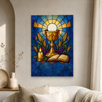 Meek and Humble of Heart – Modern Canvas Wall Art - Catholic Wall Art, scale reference