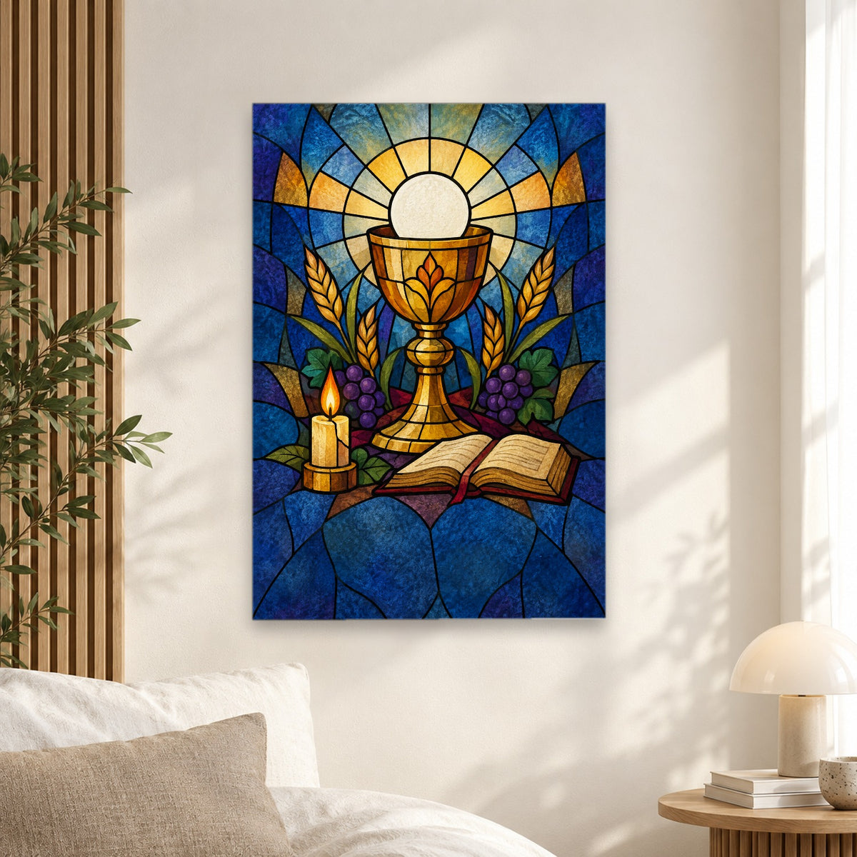 Meek and Humble of Heart – Modern Canvas Wall Art - Catholic Wall Art, alternate angle