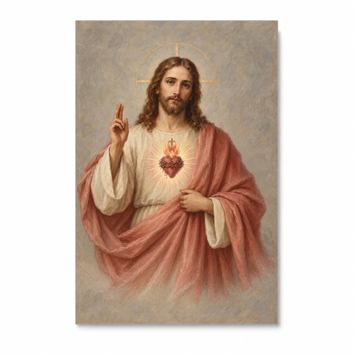 Meek and Humble of Heart – Nazarene Oil Canvas Wall Art - Catholic Wall Art, front view