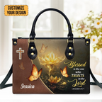Blessed Is The One Who Trusts In The Lord Jeremiah 17:7 Customized Leather Handbag