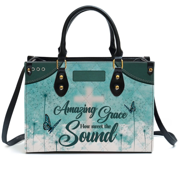 Lovely Dandelion Amazing Grace Customized Leather Handbag