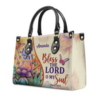 Bless Inspirational Quote - Customized Leather Handbag