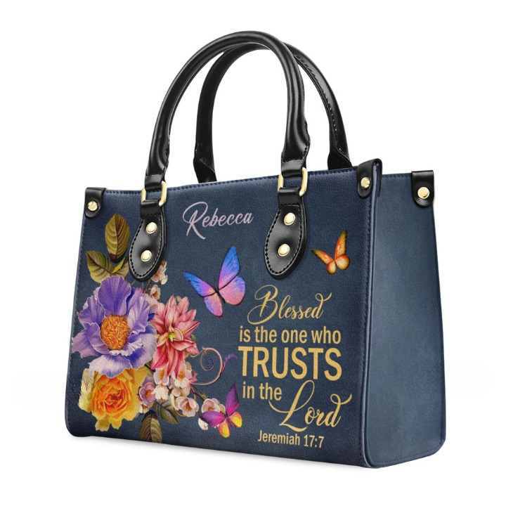Blessed Is The Woman Who Trusts In The Lord Jeremiah Customized Leather Handbag