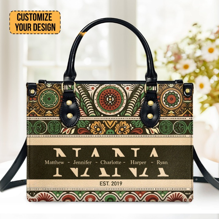 Mom/Nana Est Customized Leather Handbag
