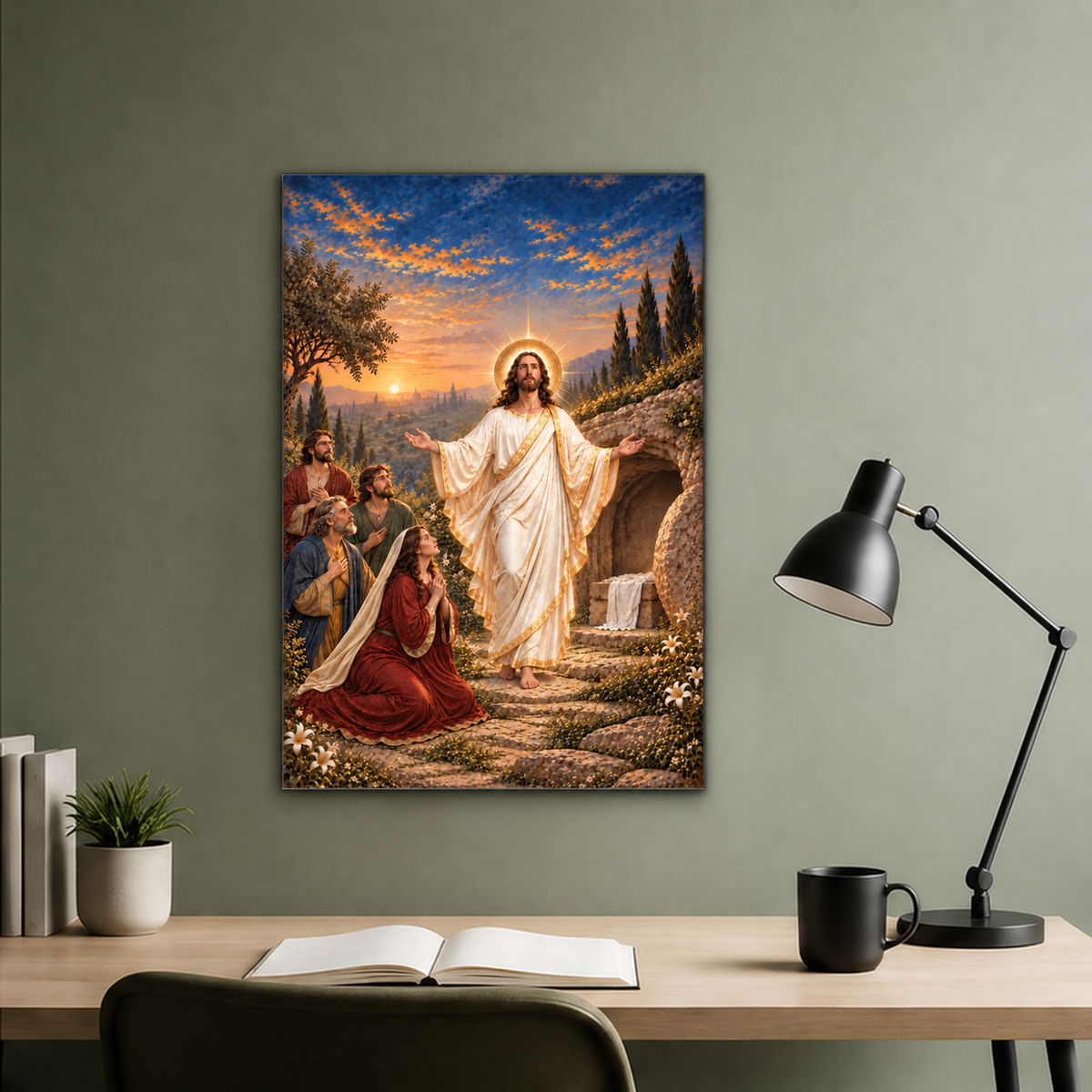 At the Breaking of Dawn Canvas Wall Art - Canvas Wall Art, scale reference