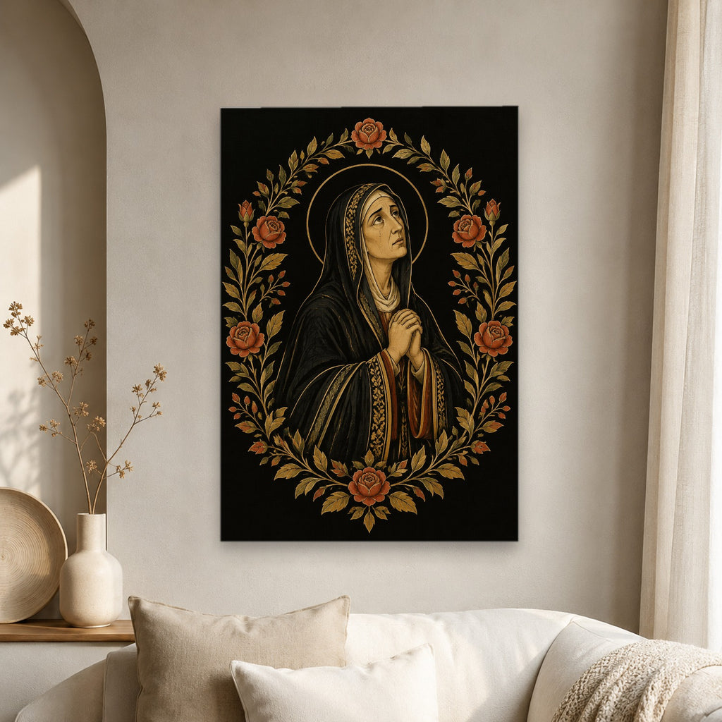 Monica Orans Canvas Wall Art - Catholic Wall Art, scale reference