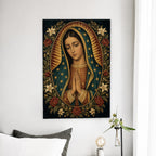 Morenita Aurea VI Canvas Wall Art - Catholic Wall Art, detail view