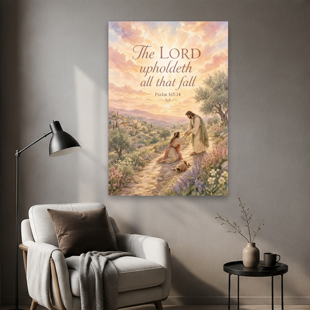 Morning of Mercy Canvas Wall Art - Christian Wall Art, detail view