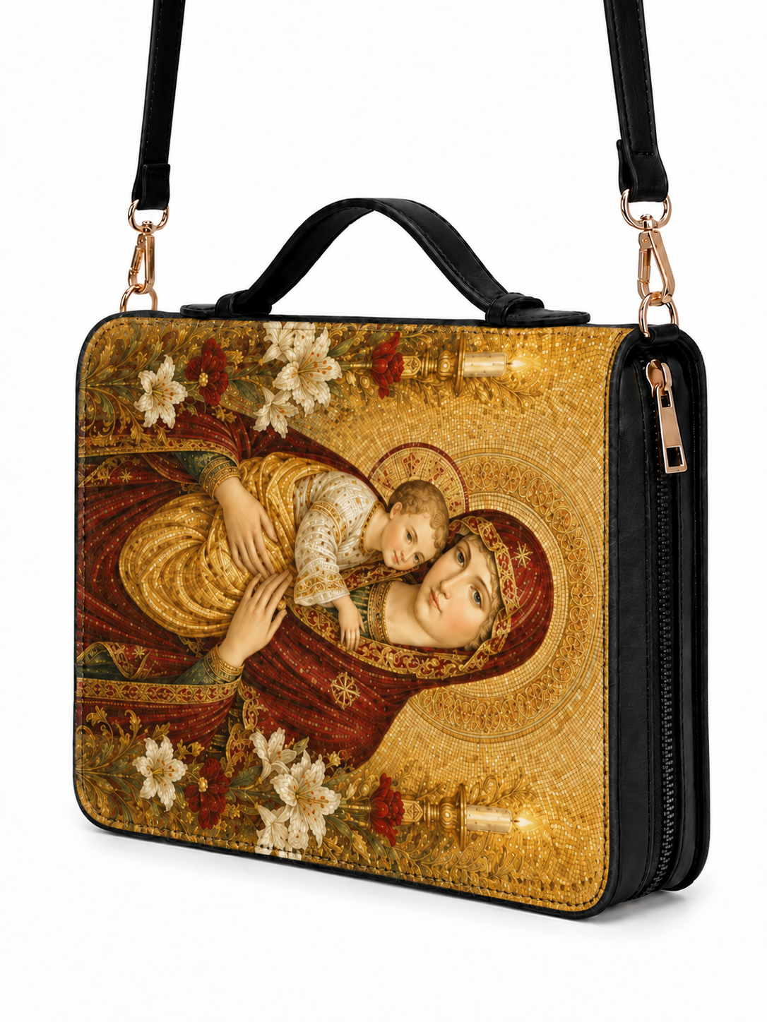 Mother of Divine Grace Bible Cover - PU Leather Bible Cover, gift presentation