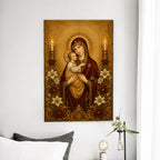 Mother of Divine Grace Canvas Wall Art - Catholic Wall Art, detail view