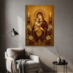 Mother of Divine Grace Canvas Wall Art - Catholic Wall Art, styled in the home