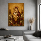 Mother of Divine Grace Canvas Wall Art - Catholic Wall Art, hanging display