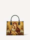 Mother of Divine Grace PU Leather Handbag - Christian Handbag, front view