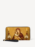 Mother of Divine Grace PU Leather Wallet - Christian Wallet, front view