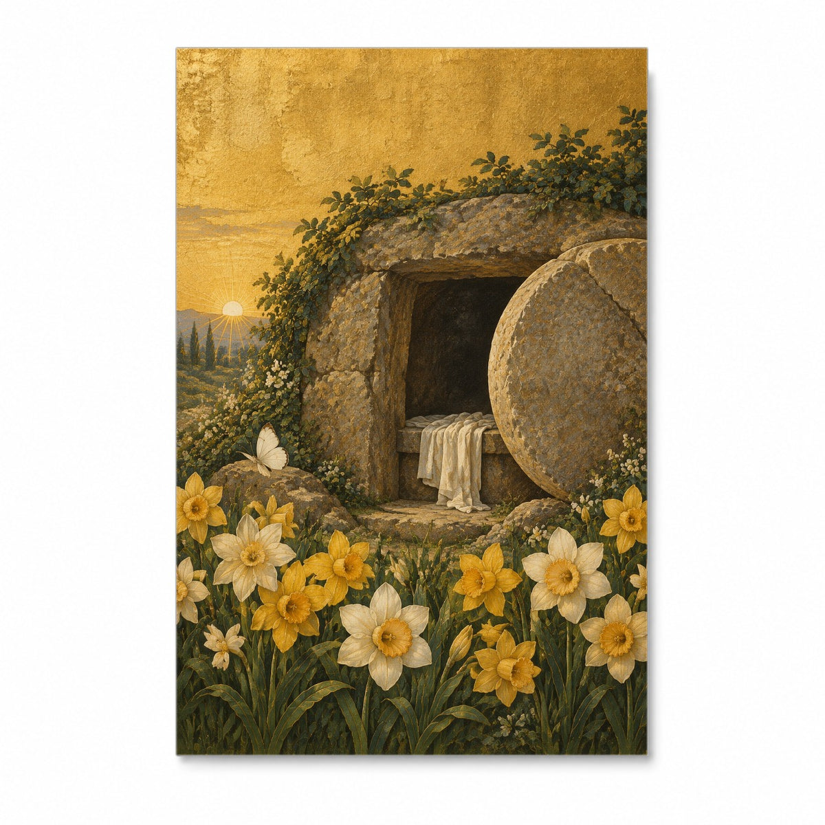 Narcissus Paschalis Canvas Wall Art - Catholic Wall Art, front view
