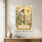 Never Alone at Adoration Canvas Wall Art - Christian Wall Art, close-up of the print