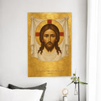 Not Made by Hands Canvas Wall Art - Catholic Wall Art, detail view