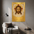 Not Made by Hands Canvas Wall Art - Catholic Wall Art, styled in the home