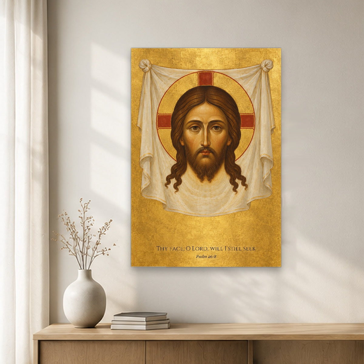 Not Made by Hands Canvas Wall Art - Catholic Wall Art, gift presentation