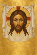 Not Made by Hands Canvas Wall Art - Catholic Wall Art, lifestyle scene
