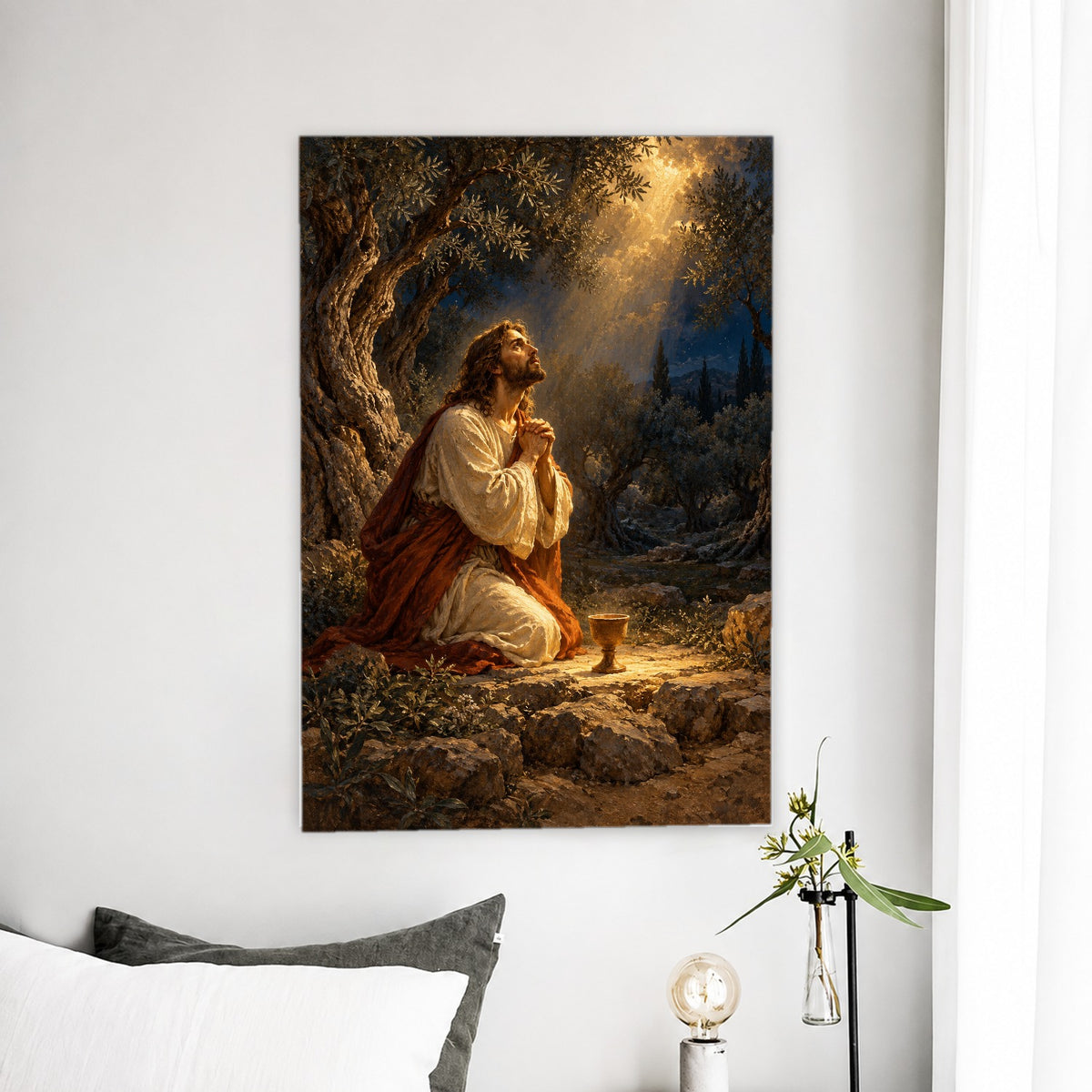 Not My Will Canvas Wall Art - Catholic Wall Art, detail view