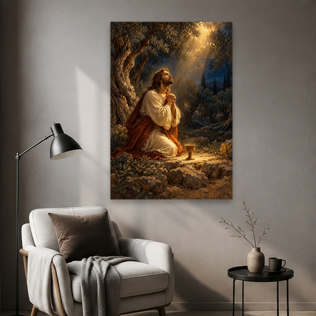 Not My Will Canvas Wall Art - Catholic Wall Art, styled in the home
