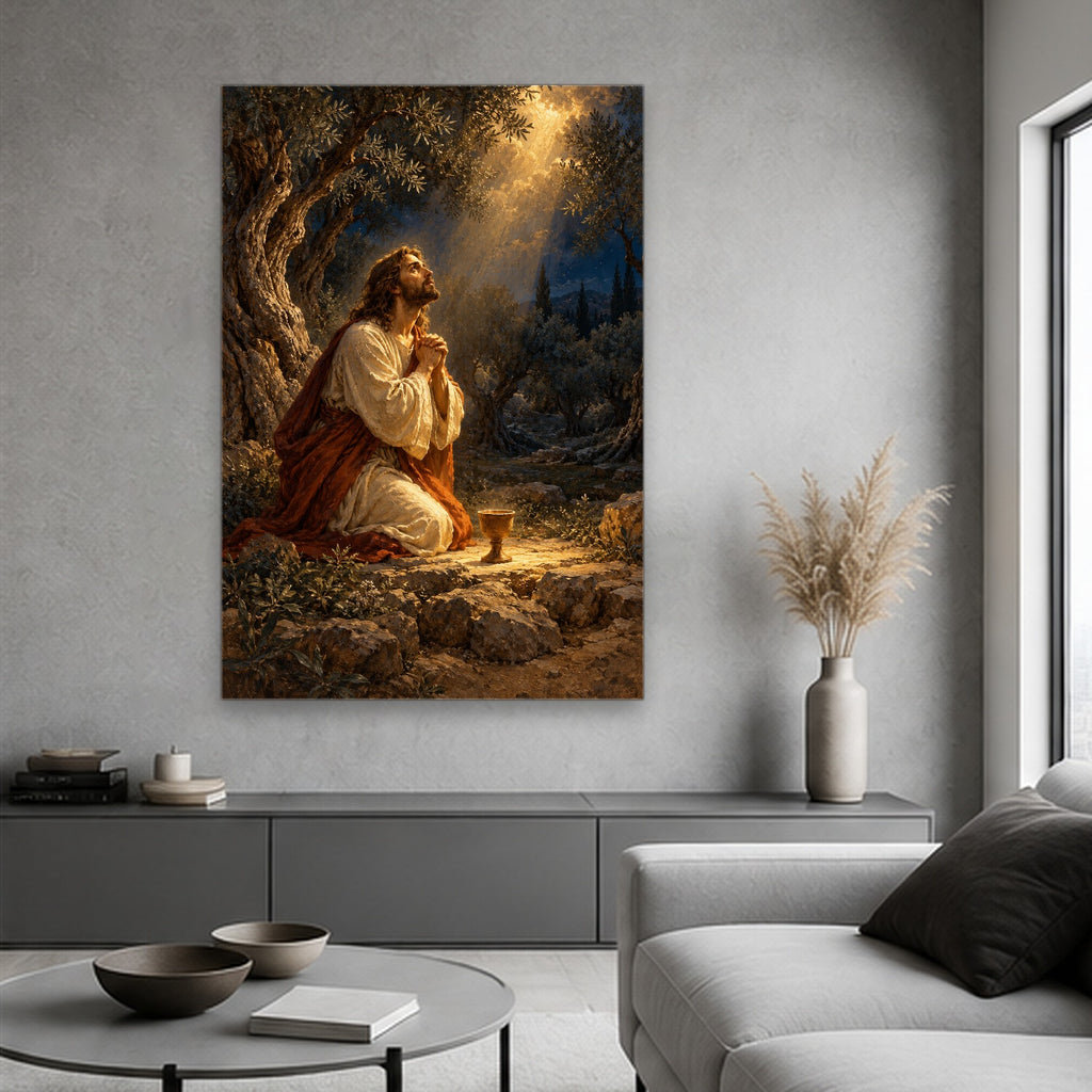 Not My Will Canvas Wall Art - Catholic Wall Art, hanging display