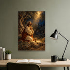 Not My Will Canvas Wall Art - Catholic Wall Art, close-up of the print