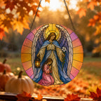 Nuntius Lucis Glass Suncatcher - Catholic Suncatcher, hanging display