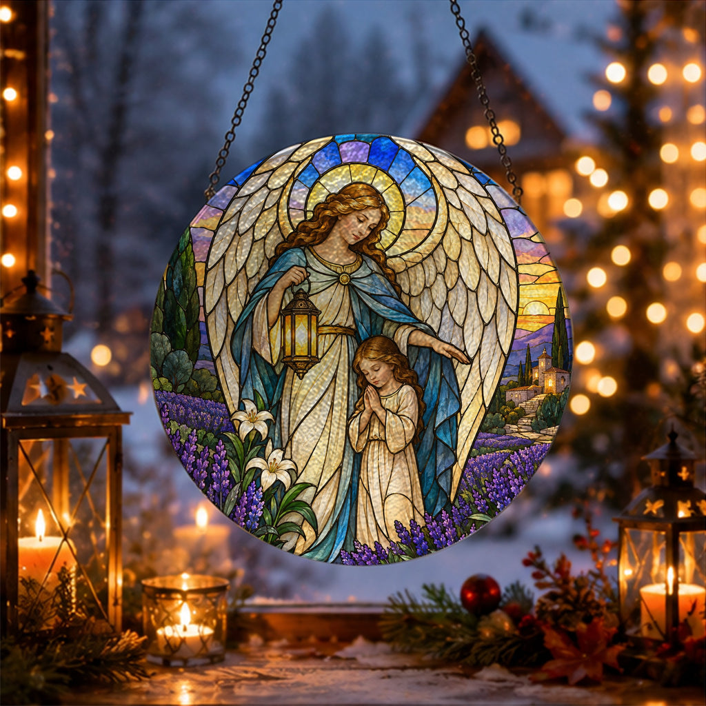 Nuntius Lucis III Glass Suncatcher - Catholic Suncatcher, gift presentation