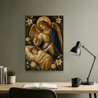 Nuntius Lucis V Canvas Wall Art - Catholic Wall Art, close-up of the print