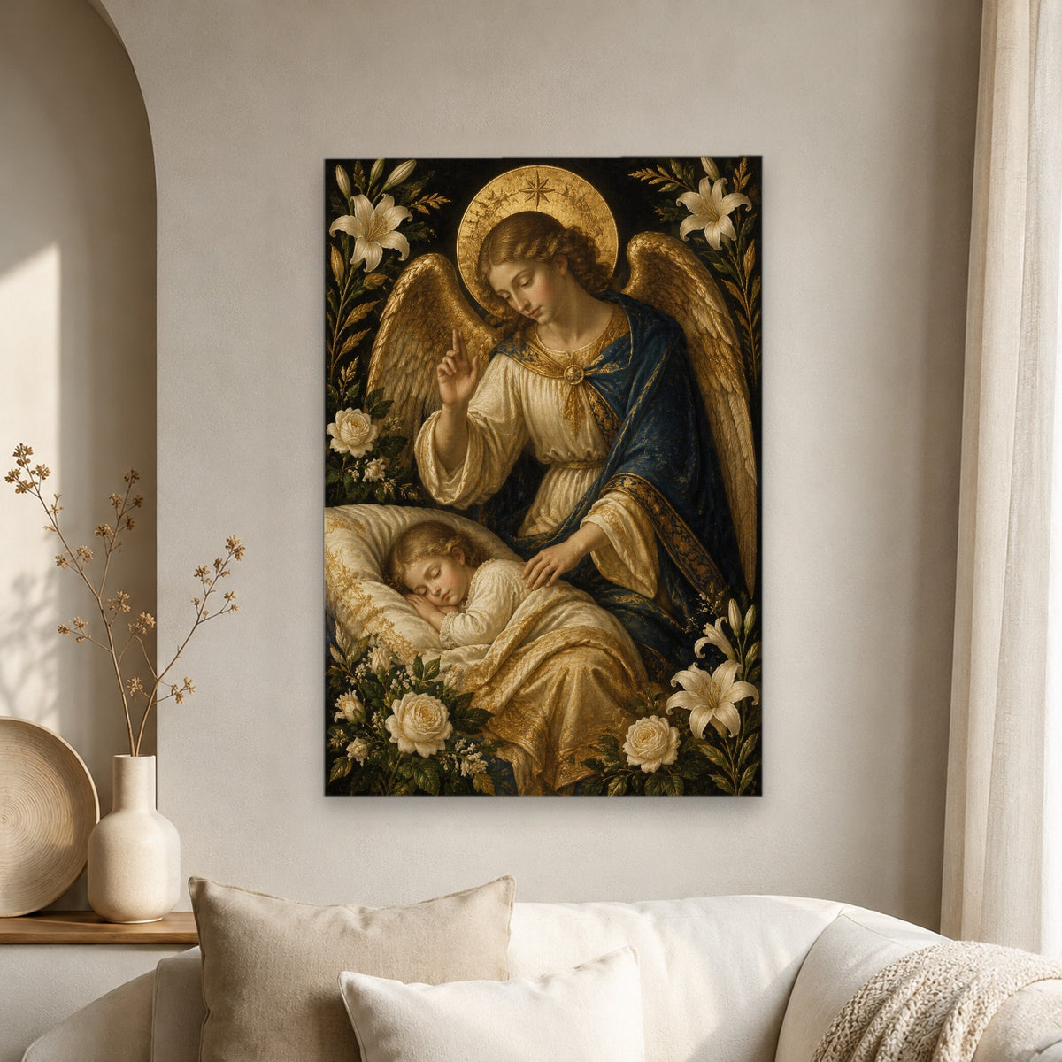 Nuntius Lucis V Canvas Wall Art - Catholic Wall Art, scale reference