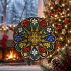 Oculus Vitreus Glass Suncatcher - Catholic Suncatcher, close-up of the print