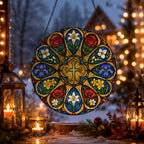 Oculus Vitreus Glass Suncatcher - Catholic Suncatcher, gift presentation