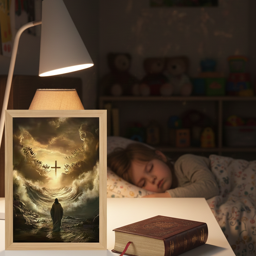 First Rays Morning - Jesus Lamp Painting