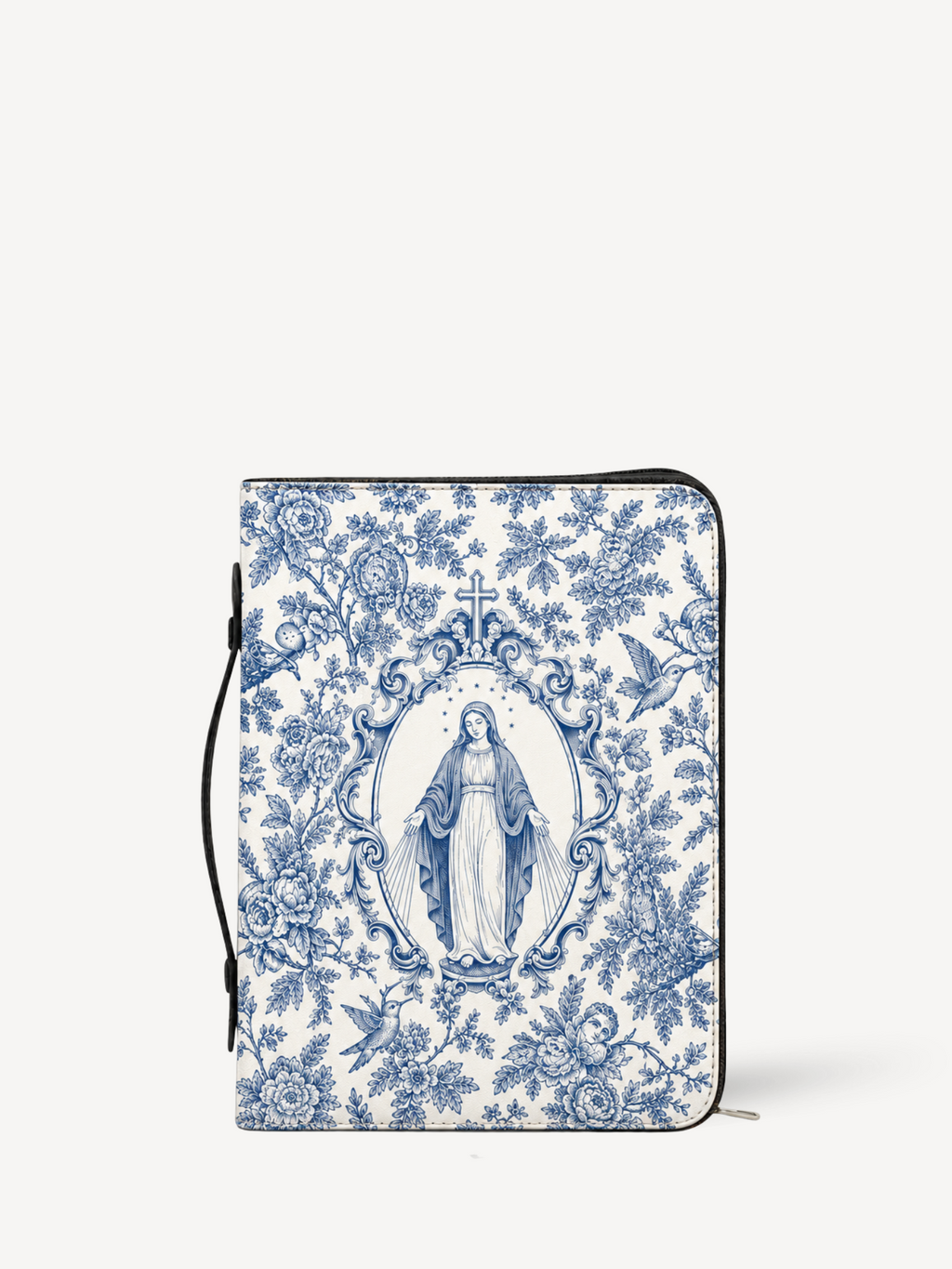 Our Lady of Grace Bible Cover - PU Leather Bible Cover, front view