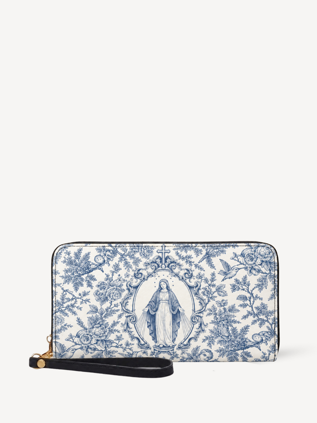 Our Lady of Grace PU Leather Wallet - Christian Wallet, front view