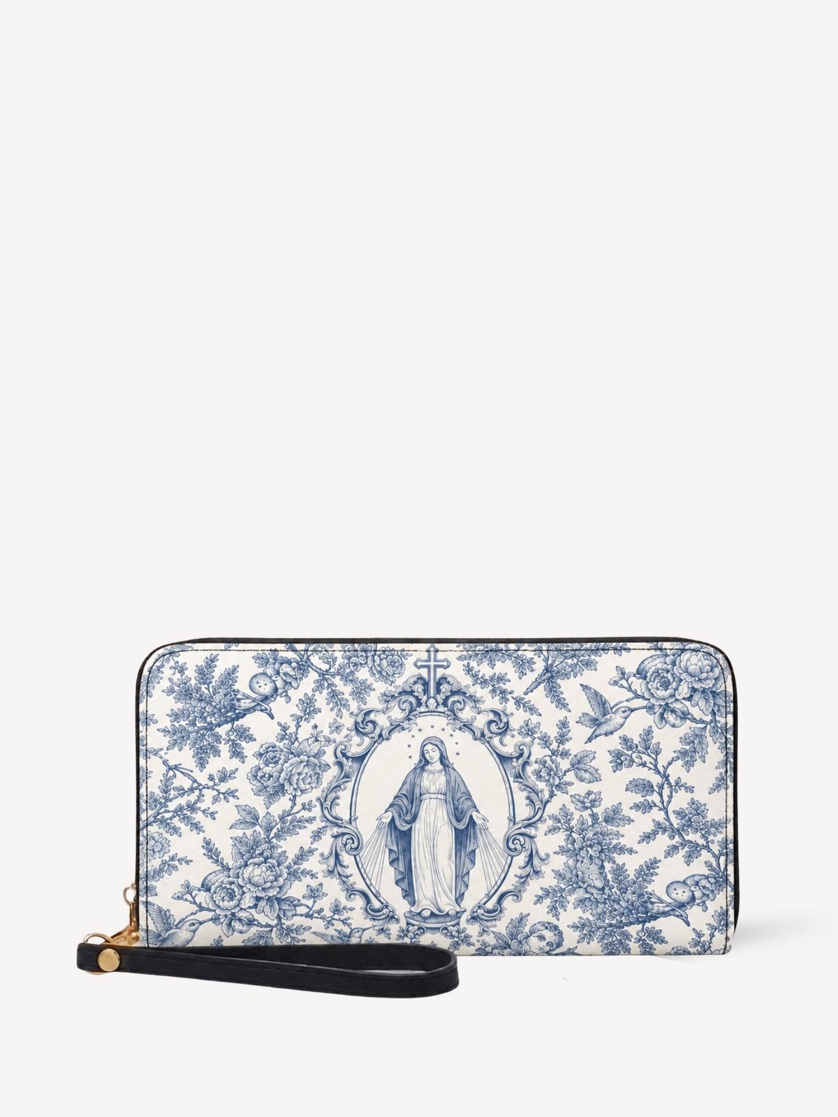 Our Lady of Grace PU Leather Wallet - Christian Wallet, front view