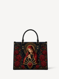 Our Lady of Sorrows PU Leather Handbag - Christian Handbag, front view