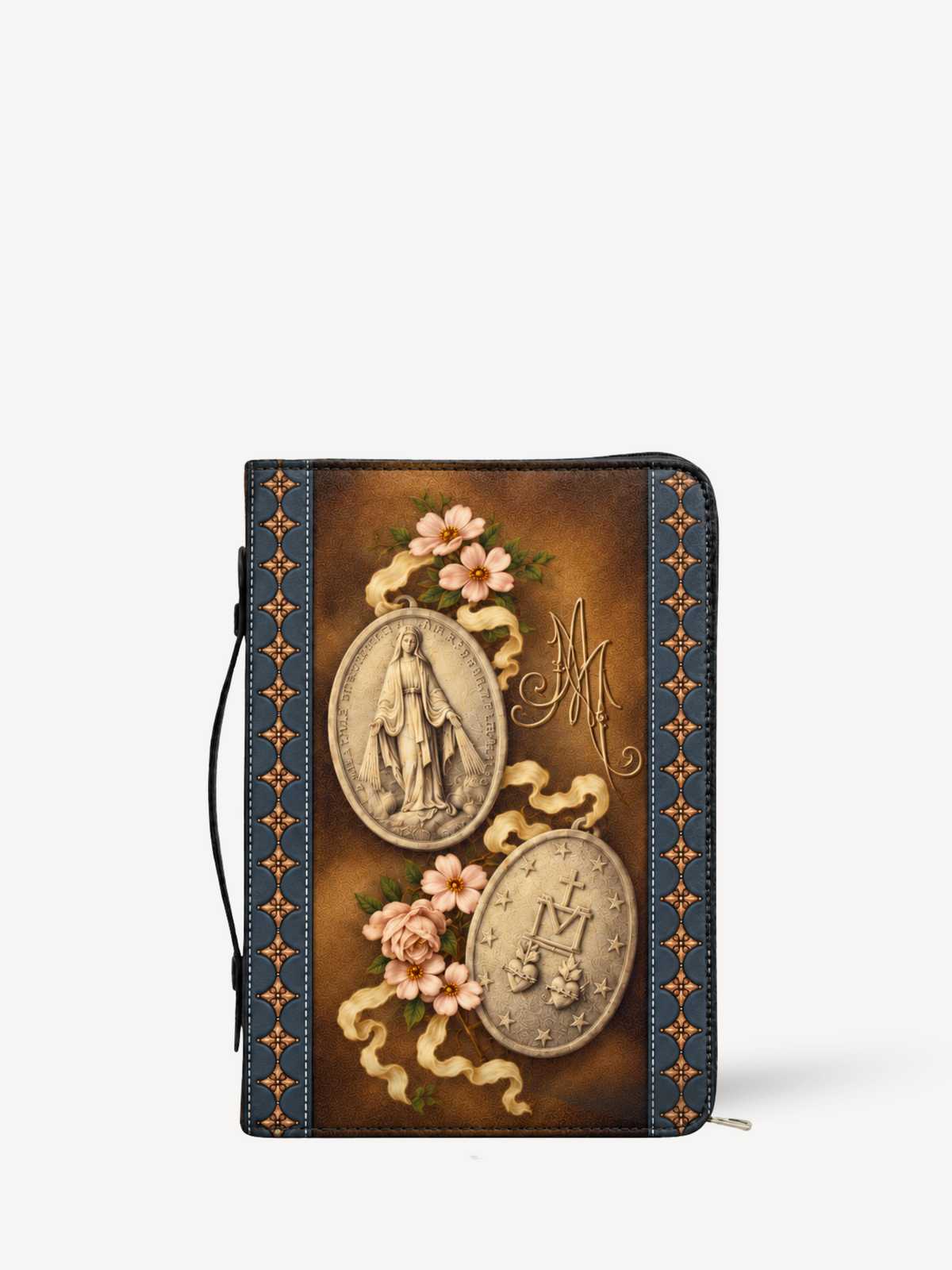 Our Lady of the Miraculous Medal Bible Cover - PU Leather Bible Cover, front view