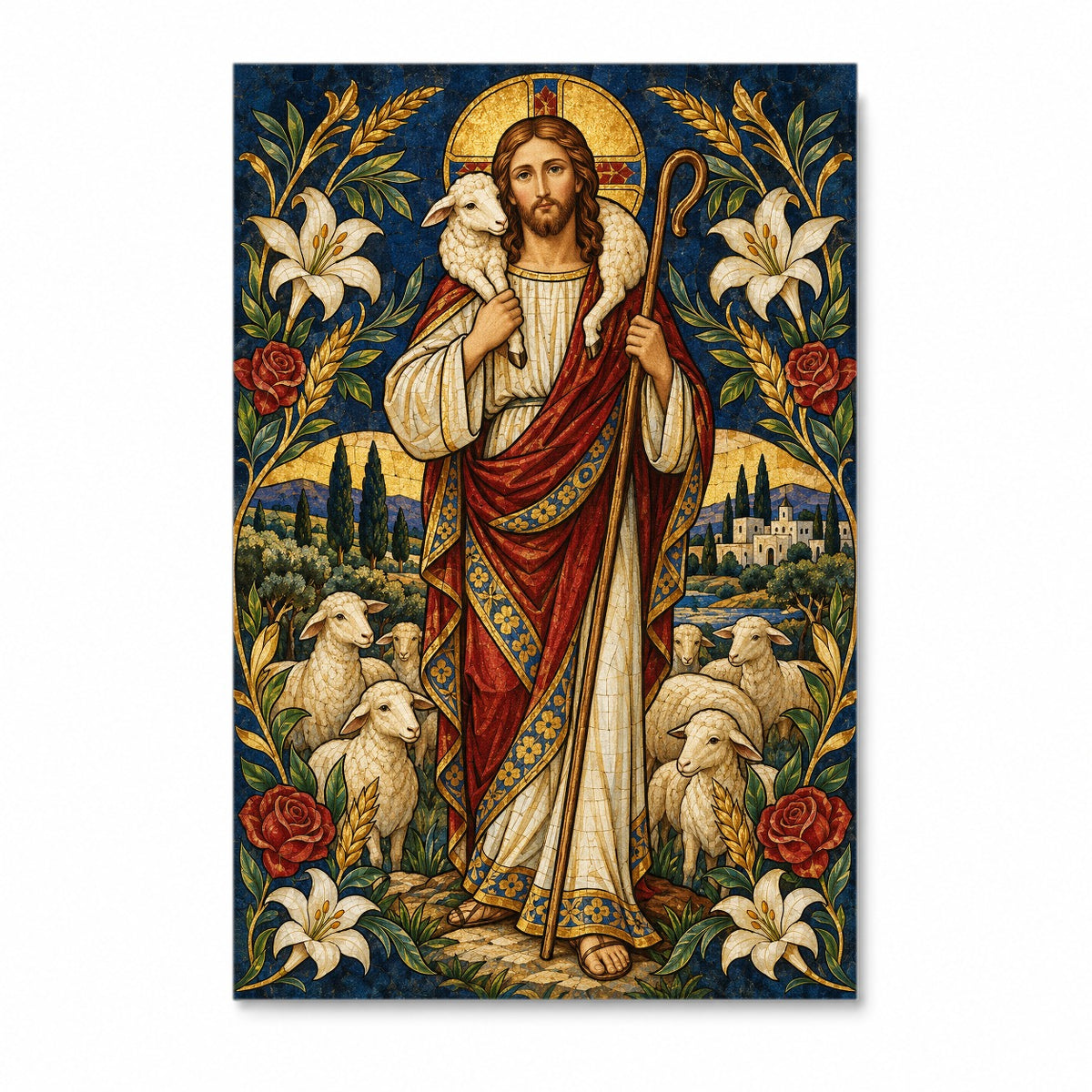 Ovis Una II Canvas Wall Art - Catholic Wall Art, front view