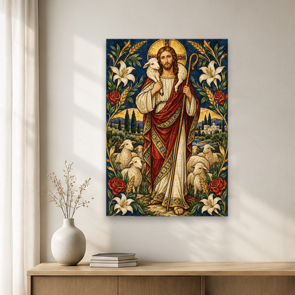 Ovis Una II Canvas Wall Art - Catholic Wall Art, gift presentation