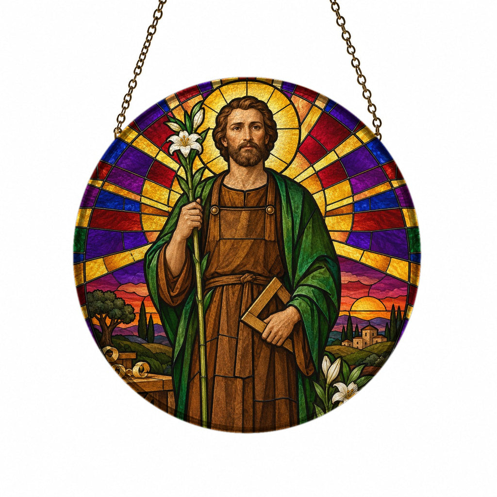 Palma Martyrum II Glass Suncatcher - Catholic Suncatcher, front view