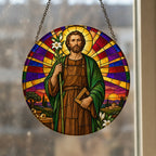 Palma Martyrum II Glass Suncatcher - Catholic Suncatcher, styled in the home