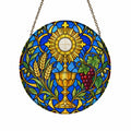 Panis Angelicus Glass Suncatcher - Catholic Suncatcher, front view
