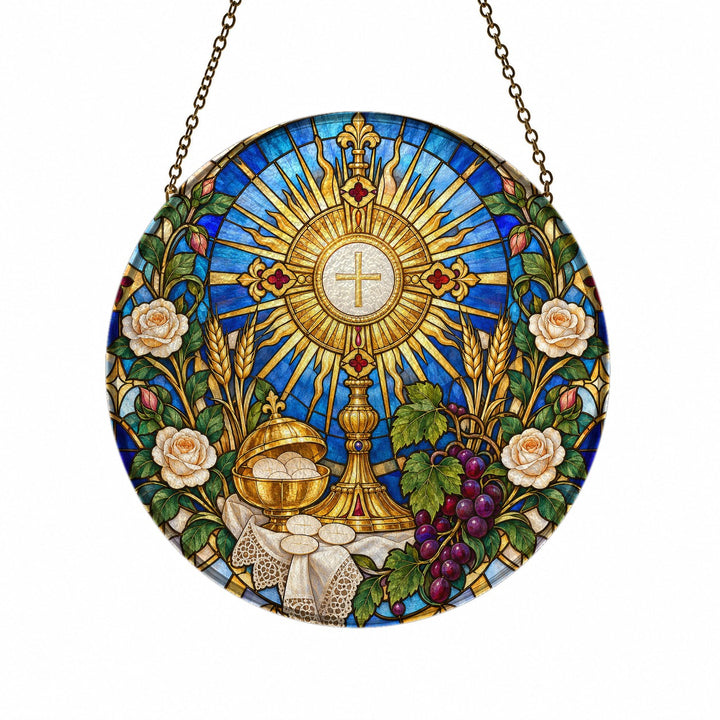 Panis Angelicus III Glass Suncatcher