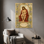 Passion Flower Ecce Homo Canvas Wall Art - Christian Wall Art, detail view