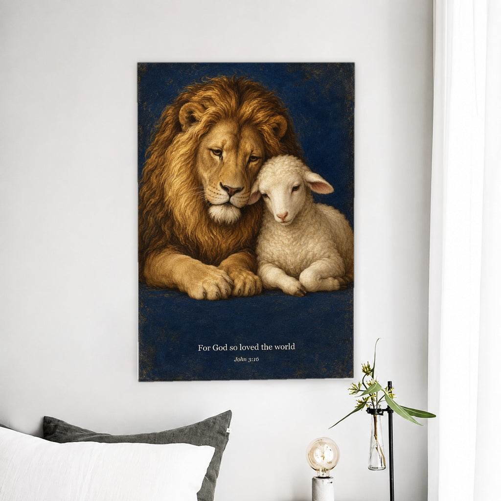 Pax Fortis Canvas Wall Art - Catholic Wall Art, detail view